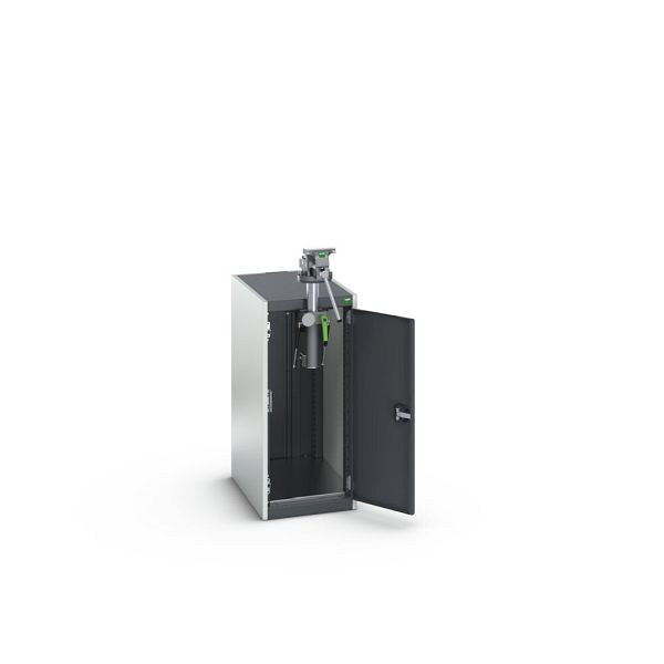 bott cubio Montageschrank, ausklappbar und liftbarer Schraubstock, BxTxH: 400x650x900mm, Enzianblau, 40017105.11V