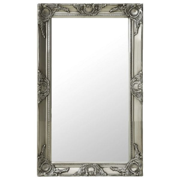 vidaXL Wandspiegel im Barock-Stil 50x80 cm Silbern, 320322