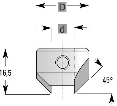 Edessö Aufstecksenker HW 1430+1431, A: 8, B: 18, >: 90° - LH, 145008002