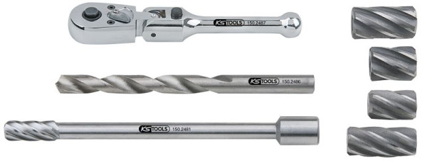 KS Tools ABS-Sensoren-Reibahlen-Satz, 7-teilig, 150.2480