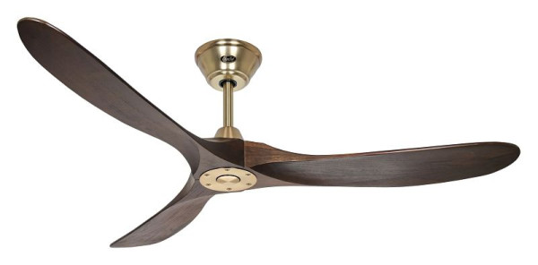 CasaFan Deckenventilator Eco Genuino 152 Messing gebürstet-Massivholz Nussbaum gebeizt, 315230