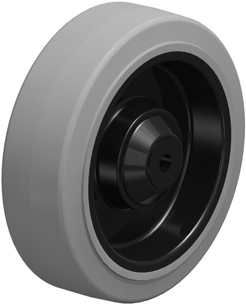 Blickle POEV 125/8K-SG Rad aus Elastik-Vollgummi, Grau, 583047