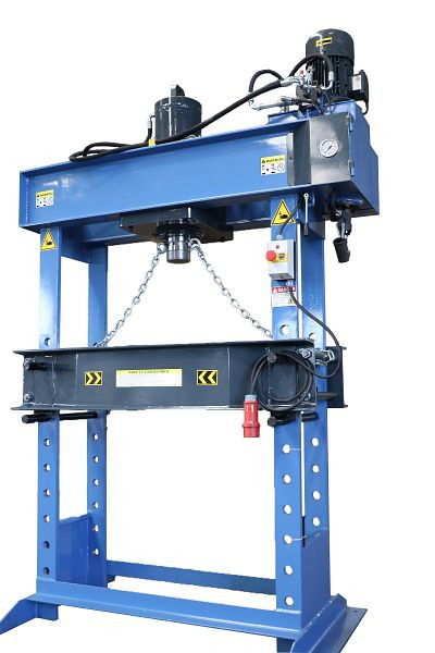 Tigermetal Hydraulische Werkstattpresse mit Elektromotor und Handpumpe, Druckkraft 300 Tonnen, WH300