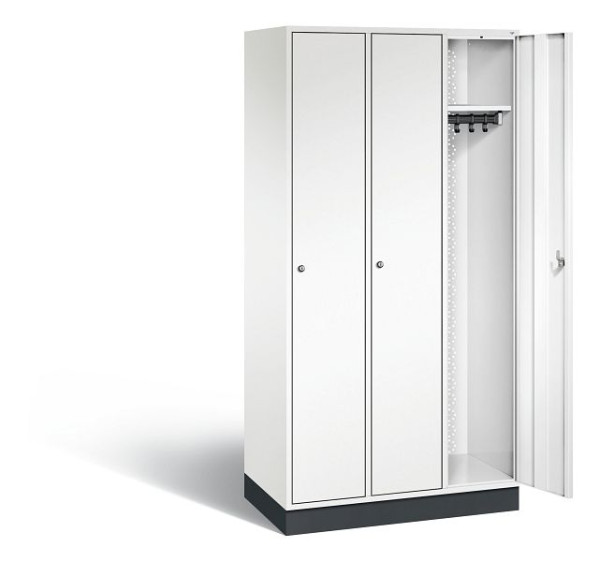 C+P Garderobenschrank Intro, H1950xB920xT490mm, Farbe: Verkehrsweiß, 8170-301 S10048