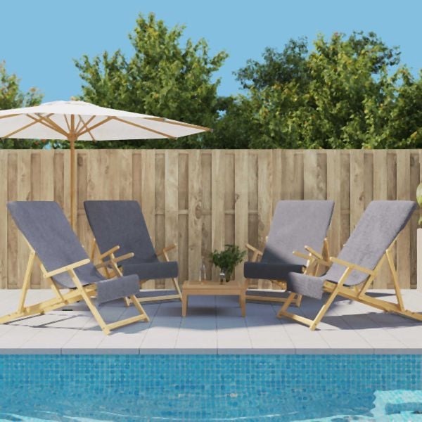 vidaXL Strandtücher 4 Stück Anthrazit 60x135 cm Stoff 400 GSM, 3157054