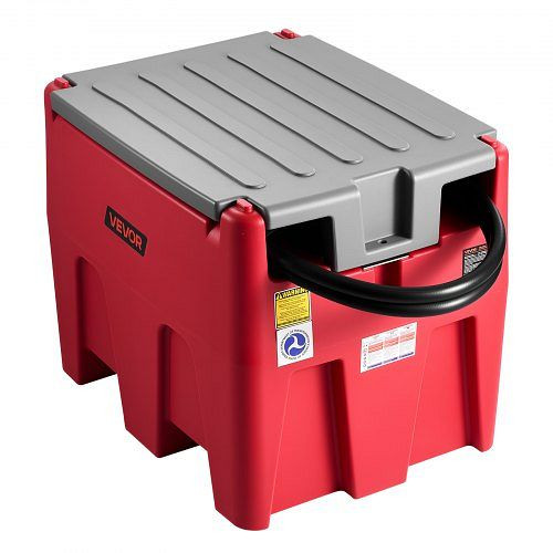 VEVOR Tragbarer Diesel-& Benzintank, 220L, 45L/min, 12V Transferpumpe, 4m Schlauch, automatische Düse, Rot, CYQYLYXCYQY5WYP67001V9