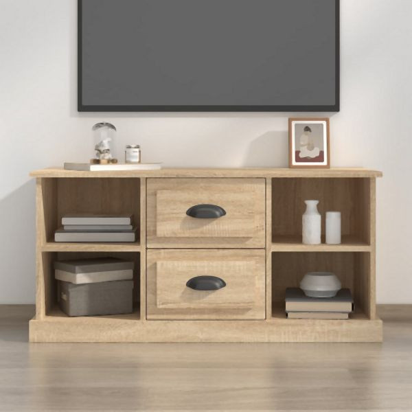 vidaXL TV-Schrank Sonoma-Eiche 99,5x35,5x48 cm Holzwerkstoff, 816275