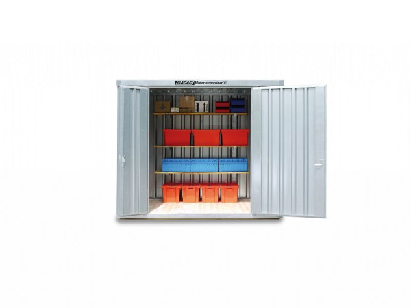 FLADAFI Materialcontainer MC 1300 XL, verzinkt, montiert, mit Holzfußboden, 3.020 x 2.170 x 2.532 mm, F2013200201201322-F911