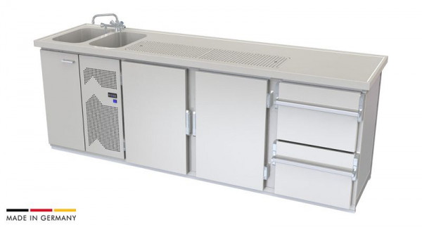 hefa Theke Brillant 26/2L-TTZ, Abmaße: 950 x 2.600 x 650/700 mm, Brillant 26/2L-TTZ