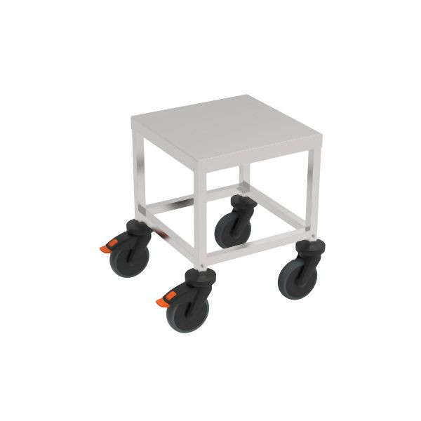 Rieber Plattform-Rollhocker CNS, Edelstahl, Arbeitsfläche: 387 x 387 mm, 88090601