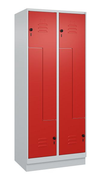 C+P Z-Spind Classic PLUS, C Z-Spind, Classic PLUS, Sockel, 4 Abteile, 1950x800x500mm, 7035/3020, Drehriegel, 080023-224 S10002