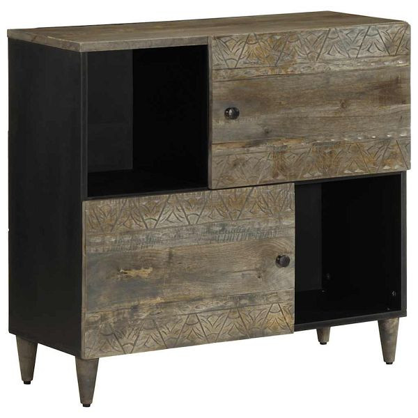 vidaXL Sideboard 80x33x75 cm Massivholz Mango, 4017819, 8721158449122