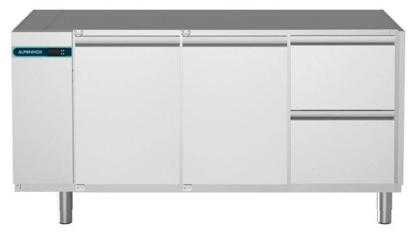 ALPENINOX Kühltisch, 3 Abteile CLO 650 3-7011, für GN 1/1, zentralgekühlt, Umluftkühlung, 402712636