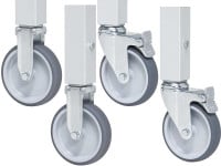 Produktbild von RAU Rollensatz (2 Bock- und 2 Lenkrollen mit Feststeller), 09-RS125EP-2LF-2B RAU Rollensatz (2 Bock- und 2 Lenkrollen mit Feststeller), 09-RS125EP-2LF-2B