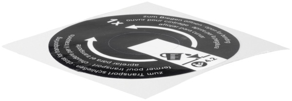 REMS Etikett Hinweis R, Maße (LxBxH): 70 x 70 x 1 mm, 590166 R