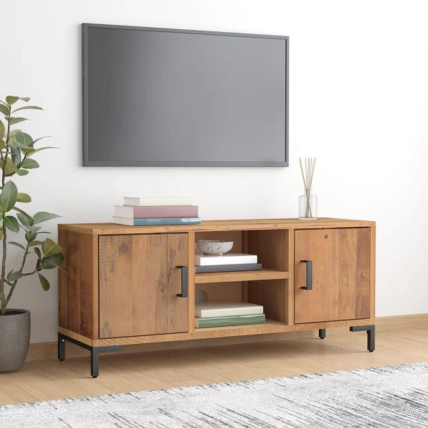vidaXL TV-Schrank Braun 110x35x48 cm Massivholz Kiefer, 349917