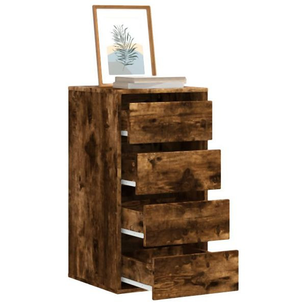 vidaXL Kommode Räuchereiche 40x41x76 cm Holzwerkstoff, 852865