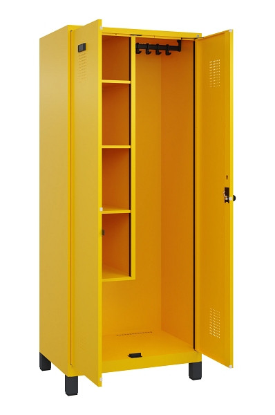 C+P Putzmittel-Spind Evolo PLUS, mit Füßen, 2 Abteile, 1950x800x500mm, 1023/102, Drehriegel, 049110-02 S10022