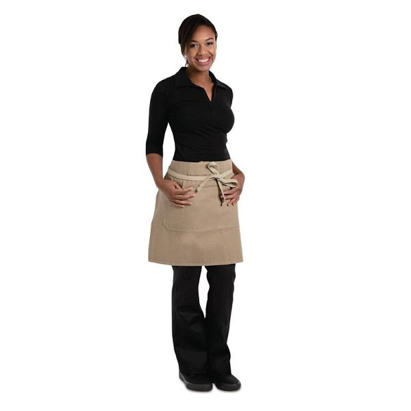 Chef Works Urban Austin Denim halbe Bistroschürze beige, BB019