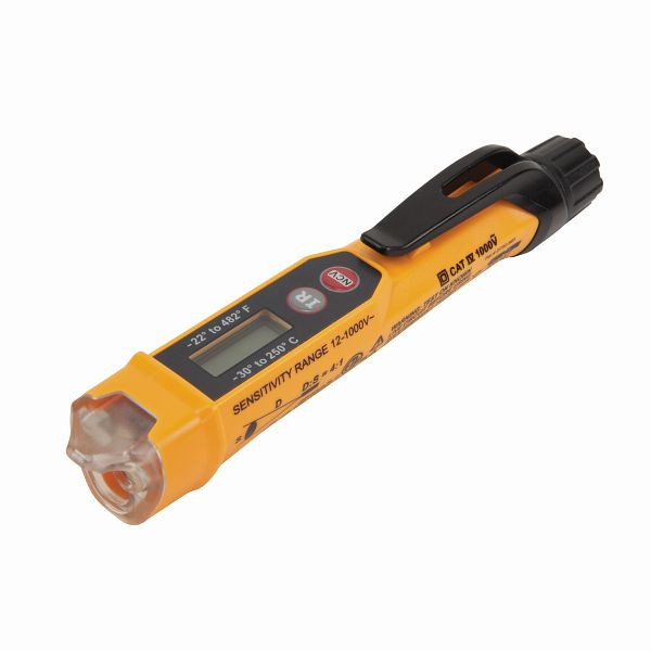 KLEIN TOOLS Kontaktloser Spannungsprüfer mit Taschenlampe und Thermometer, NCVT4IR