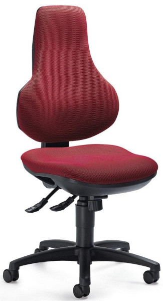 Deskin Bürostuhl COMFORT FIT ohne Armlehnen, Rot, 470 x 450 x 1040 mm, 256279