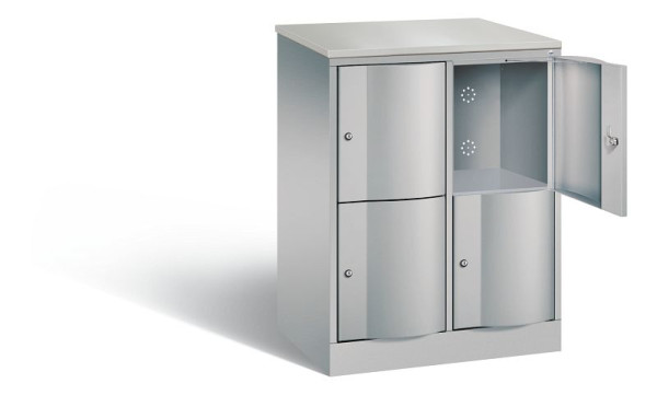C+P Schließfachschrank Resisto, H1077xB772xT540mm, Farbe: Weißaluminium, 8472-272 S10103