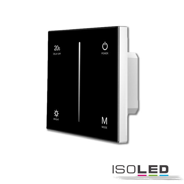 ISOLED Sys-Pro 1 Zone Einbau-Touch-Funk-Bedienung 1x0-10V Output, schwarz, 85-265V, 114462