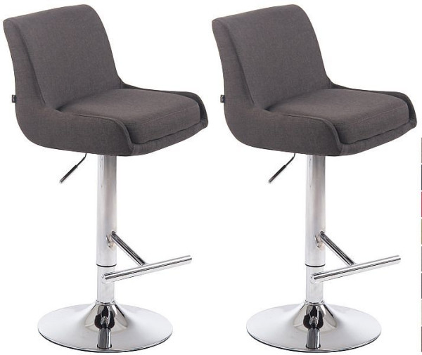 CLP Barhocker Club Stoff chrom, dunkelgrau, VE: 2 Stück, 309309