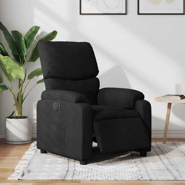 vidaXL Relaxsessel Elektrisch Schwarz Stoff, Polyester, 3204802