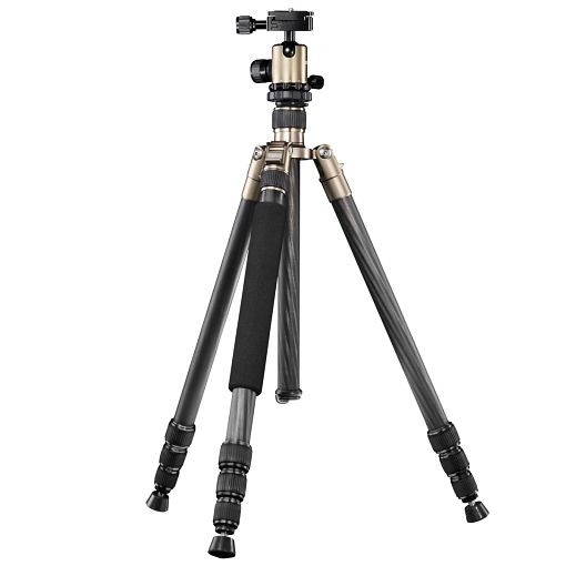 Mantona Titanium Carbon 2 in 1 Stativ, 159cm, inkl. Kugelkopf, Innensechskantschlüssel M5 und Stativtasche, 1018864