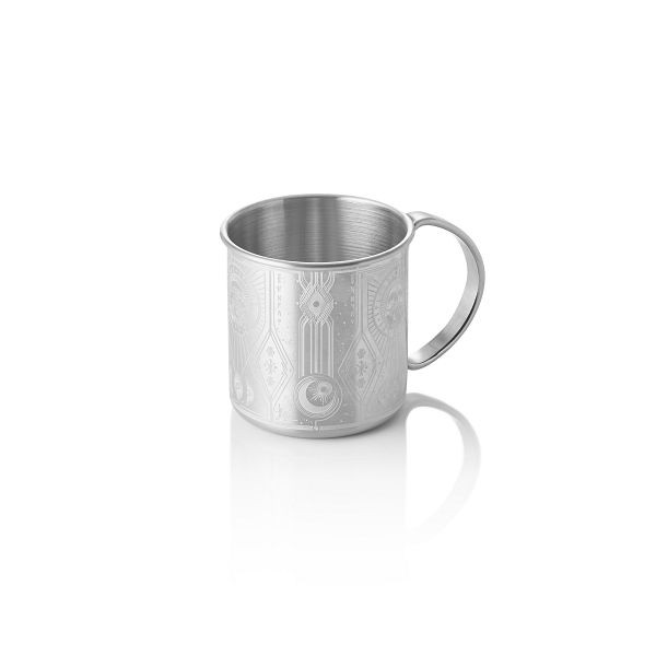 WAS Moscow Mule Tattoo NOCTURN, 0,45 Liter, Ø 9 cm, Höhe 9 cm, silber, Chromnickelstahl 18/8, 8327445