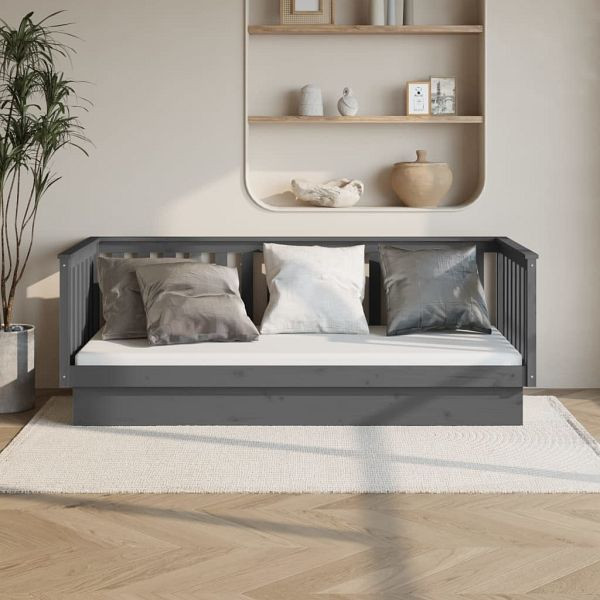 vidaXL Tagesbett Grau 80x200 cm Massivholz Kiefer, 821561