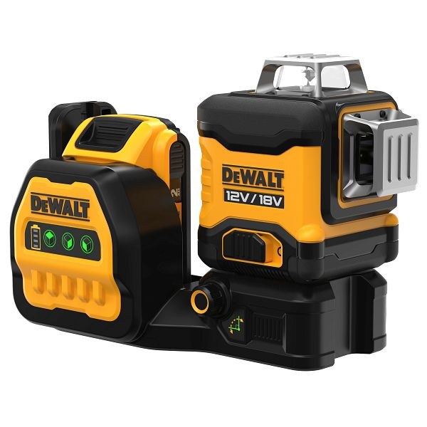 DeWalt 3x360 Multilinien Laser grün inkl. 18V/2Ah Akku, kompatibel mit 12V und 18V XR Akkus, DCE089D1G18-QW