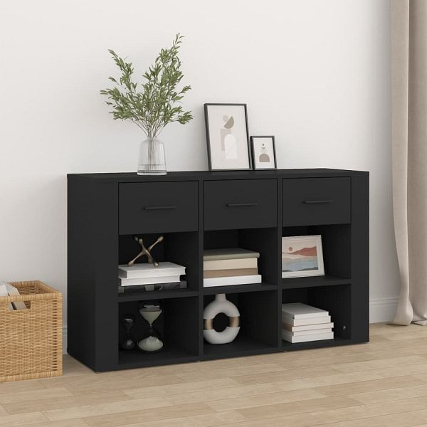 vidaXL Sideboard Schwarz 100x30x59,5 cm Holzwerkstoff, 821005