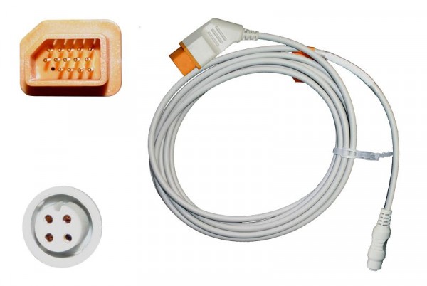 Golmed IBP-Adapterkabel für B.Braun-Transducer, zu Nihon Kohden, IBP-NK2-BB