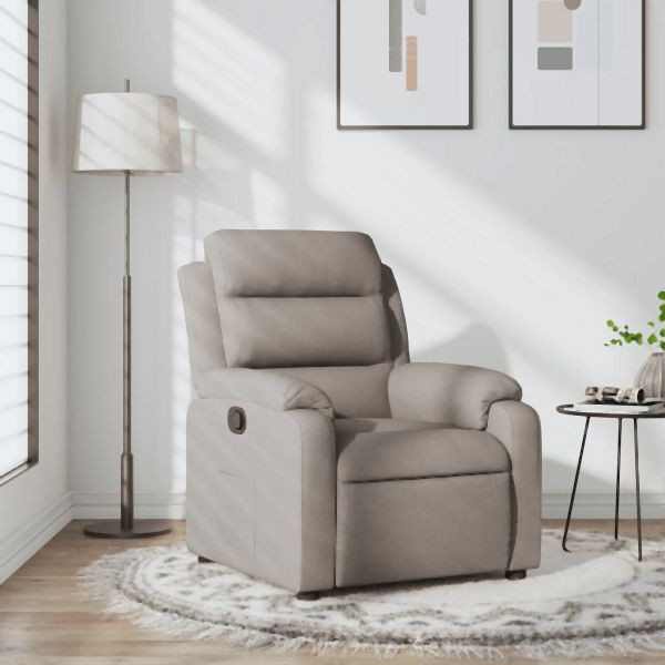 vidaXL Relaxsessel Taupe Stoff, Entspannung, Zurücklehnen, 373470