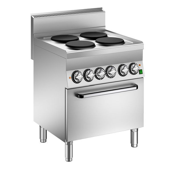 Mareno M1-600 Elektroherd mit 4 Kochplatten und Umluftofen, 70cm, Kochfeld Ø: 2x180 + 2x 220mm, 161.021
