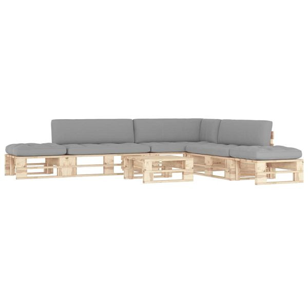 vidaXL 6-teilig Paletten-Lounge-Set mit Kissen Imprägniertes Kiefernholz, 3066891