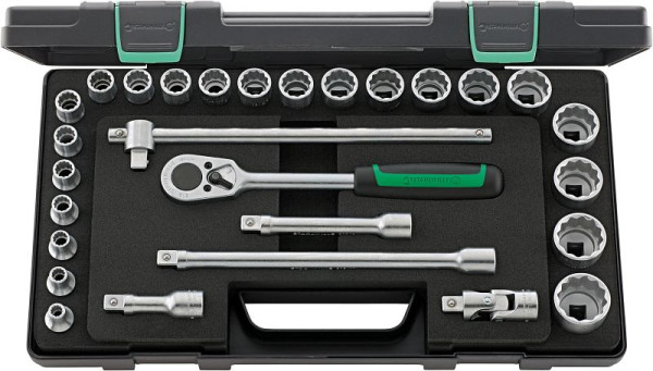 STAHLWILLE Steckschlüssel-Garnitur Nr.50/22/6 12,5 mm (1/2") 28-teilig, 96031407