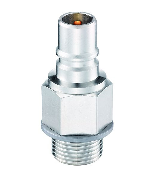 Prevost Verschlussnippel mit Absperrventil und zylindrischem Außengewinde, Durchmesser= 6 mm, AG BSPP= G 1/4, PREOL 067151