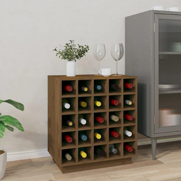 vidaXL Weinregal Honigbraun 55,5x34x61 cm Massivholz Kiefer, 821530