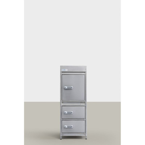 STEIN HGS Edelstahlschrank, 1 bis 8 Fächer, Innenbereich, 3 Stück, ohne Edelstahlfüße, 84509.0008