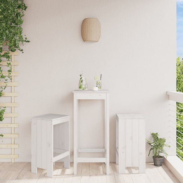 vidaXL Barhocker 2 Stück Weiß 40x36x75 cm Massivholz Kiefer, 825346