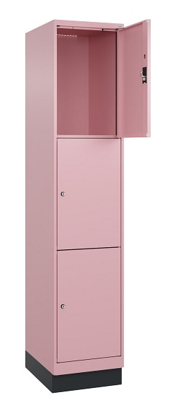 C+P Schließfachschrank Evolo PLUS, mit Sockel, 3 Fächer, 1950x400x500mm, 3015/30, 049020-123 S10024
