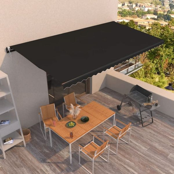 vidaXL Markise Automatisch Einziehbar 600x350 cm Anthrazit, 3069249