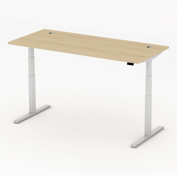 Deskin Höhenverstellbarer Schreibtisch PRO MULTI MODUL, Buchedekor, B 1800 x T 800 x H 640-1250mm, 360280