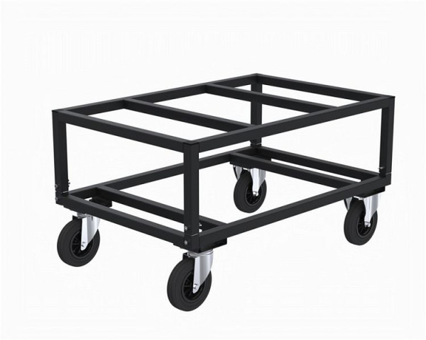 Kongamek Palettenwagen schwarz, 1200 x 1000 x 655 mm mit Bremse, KM222-FIN-SB