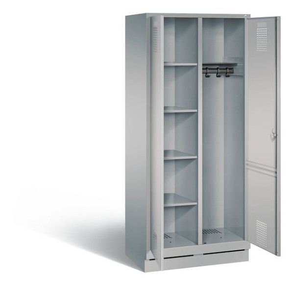 C+P Putzmittel-Spind Evolo, H1800xB810xT500mm, Farbe: Weißaluminium, 48160-22 S10124