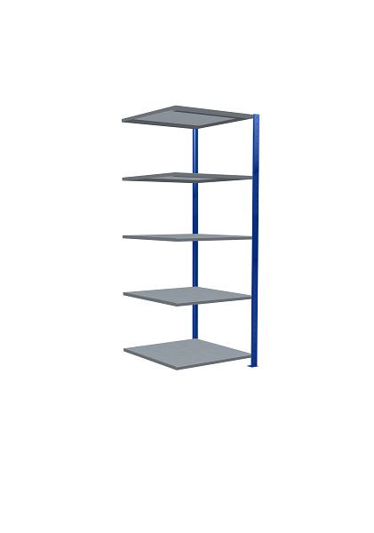 Schulte Anbauregal, Steckregal MULTIplus250, 2000 x 750 x 800 mm, 5 Fachböden, Kreuzstrebe, RAL 5010 enzianblau/verzinkt, 12985-75-B