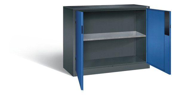 C+P Werkzeugschrank Acurado, H1000xB1200xT500mm, Farbe: Anthrazitgrau / Enzianblau, Muldengriff, 8831-052 S10365